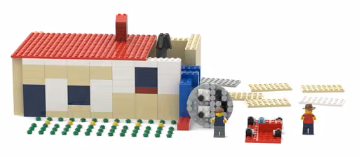 GPT-5.6 Luna's build: Giant toy engine through a house