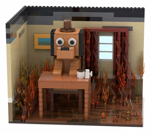 Claude Opus 5.5's build: Calm dog in a burning room